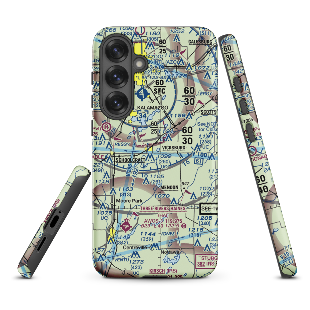 Thrall Lake Airport (7MI3) VFR Sectional Samsung Phone Case Samsung Galaxy S25 Plus model shown