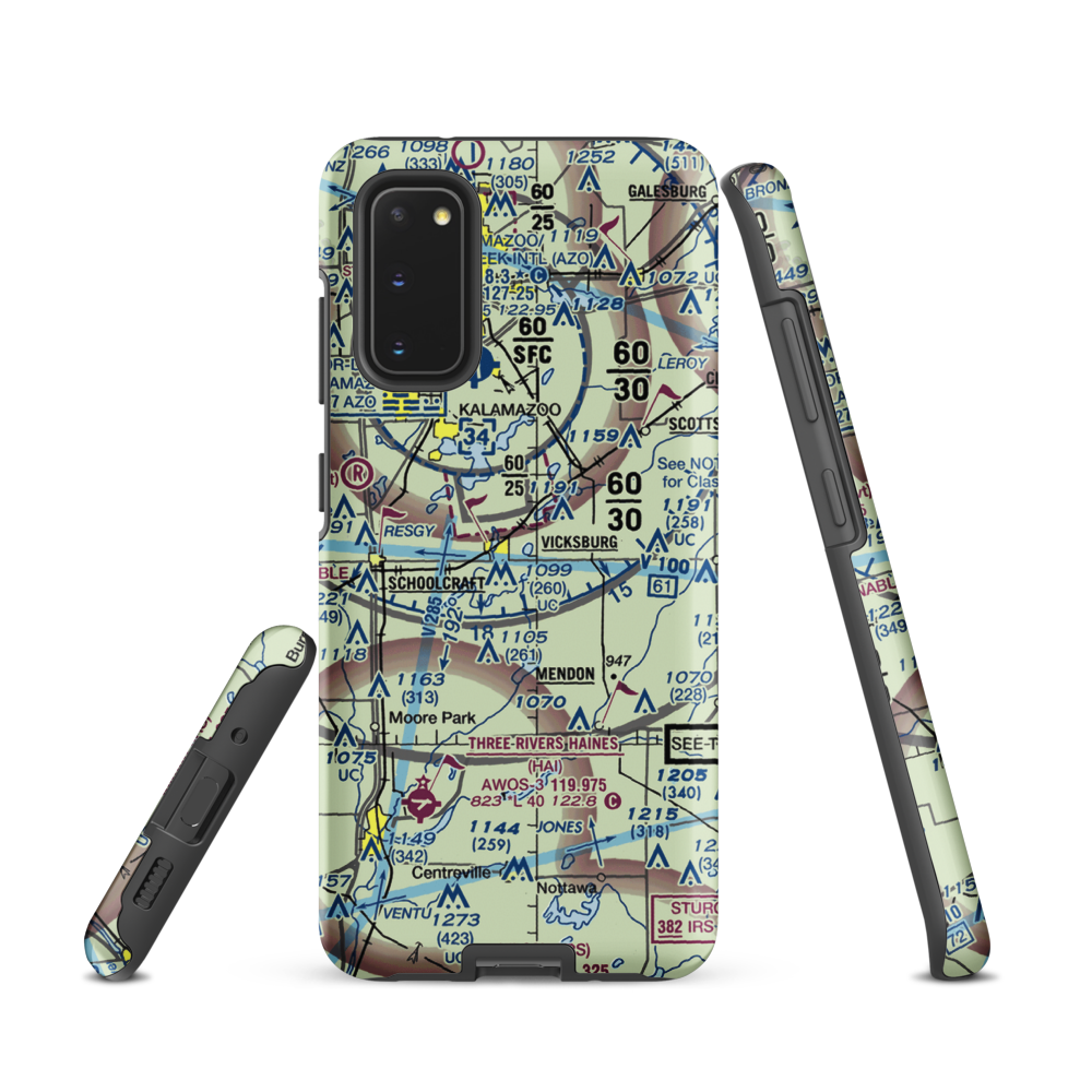 Thrall Lake Airport (7MI3) VFR Sectional Samsung Phone Case Samsung Galaxy S20 model shown