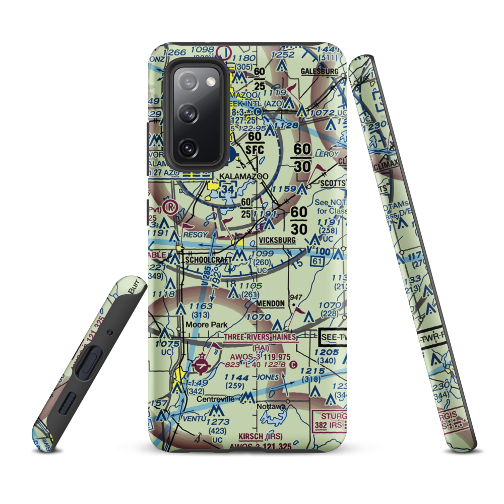 Thrall Lake Airport (7MI3) VFR Sectional Samsung Phone Case Samsung Galaxy S20 FE model shown
