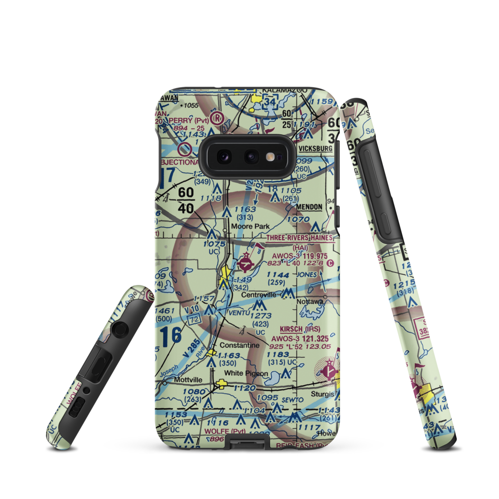 Three Rivers Municipal Dr Haines Airport (HAI) VFR Sectional Samsung Phone Case Samsung Galaxy S10 Plus model shown