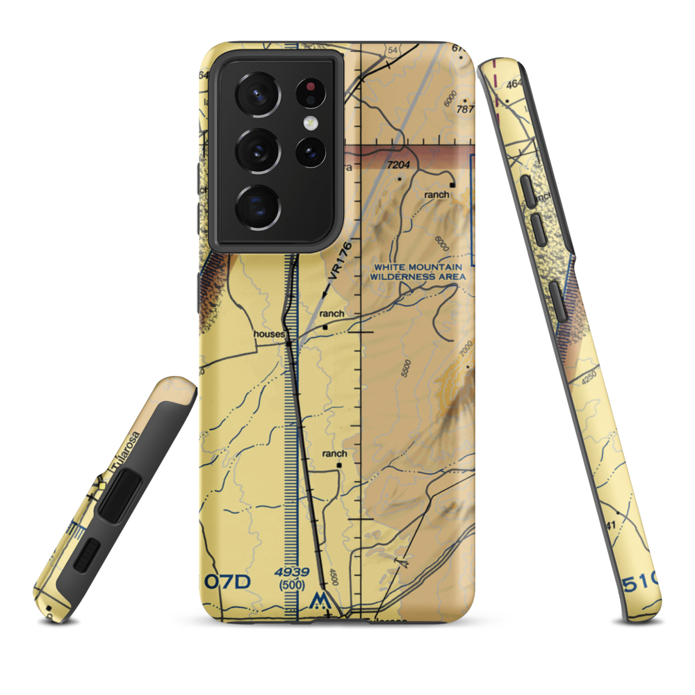 Three Rivers Ranch Airport (NM71) VFR Sectional Samsung Phone Case Samsung Galaxy S21 Ultra model shown