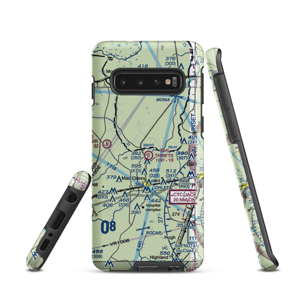 Thrifts Airport (FL11) VFR Sectional Samsung Phone Case Samsung Galaxy S10 model shown