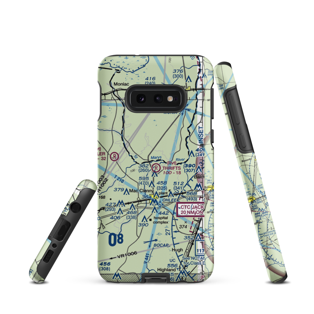 Thrifts Airport (FL11) VFR Sectional Samsung Phone Case Samsung Galaxy S10e model shown