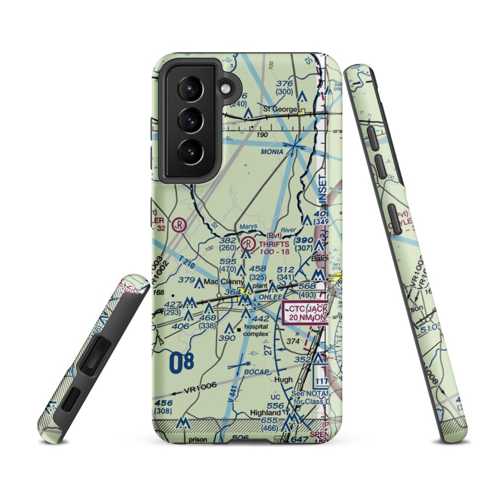 Thrifts Airport (FL11) VFR Sectional Samsung Phone Case Samsung Galaxy S21 FE model shown