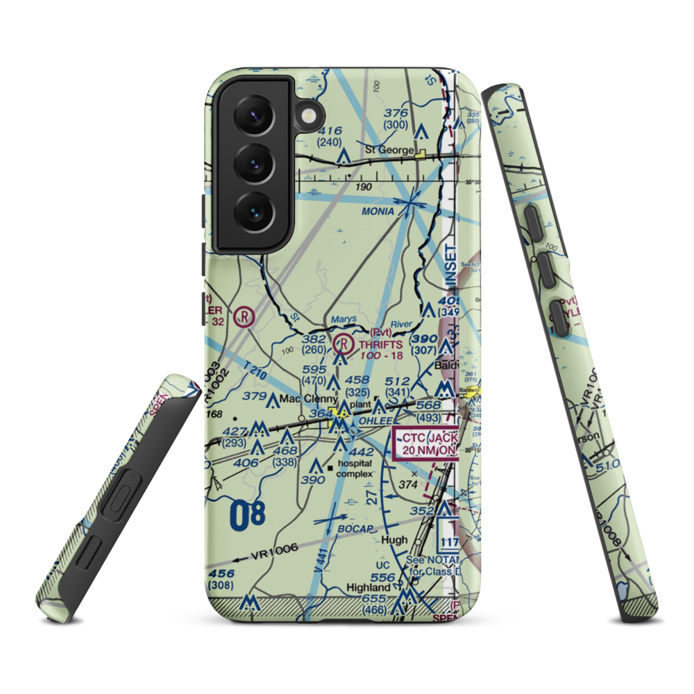 Thrifts Airport (FL11) VFR Sectional Samsung Phone Case Samsung Galaxy S22 Plus model shown