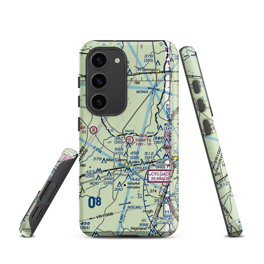 Thrifts Airport (FL11) VFR Sectional Samsung Phone Case Samsung Galaxy S23 model shown