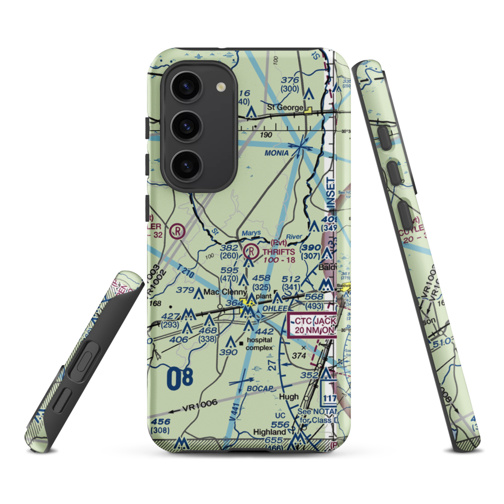 Thrifts Airport (FL11) VFR Sectional Samsung Phone Case Samsung Galaxy S23 Plus model shown