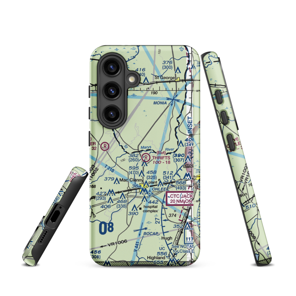 Thrifts Airport (FL11) VFR Sectional Samsung Phone Case Samsung Galaxy S24 model shown
