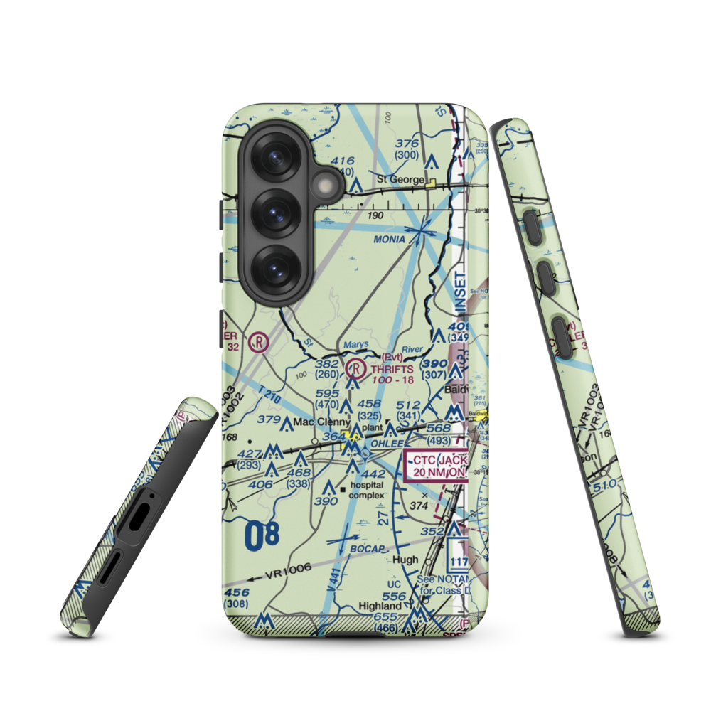 Thrifts Airport (FL11) VFR Sectional Samsung Phone Case Samsung Galaxy S25 model shown