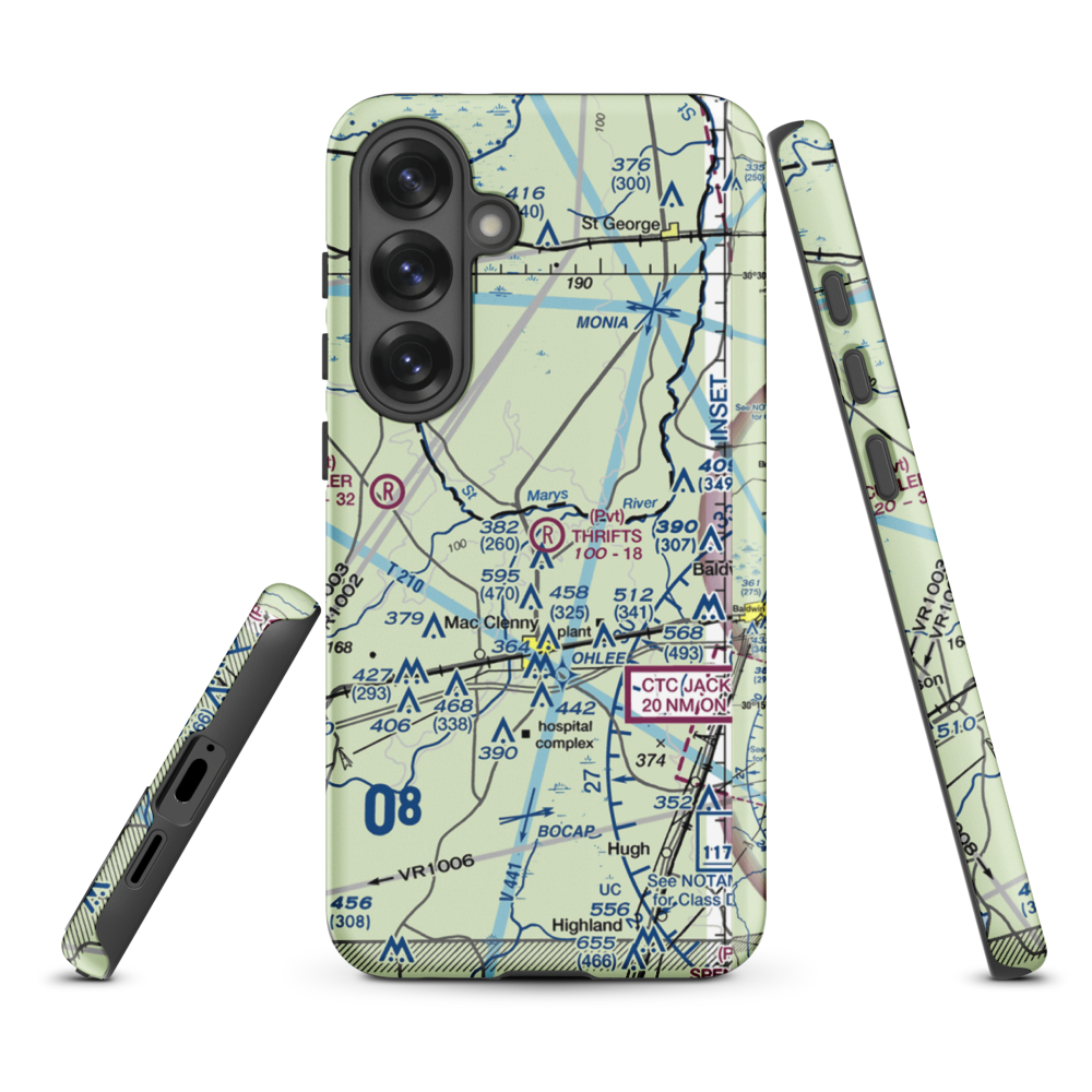 Thrifts Airport (FL11) VFR Sectional Samsung Phone Case Samsung Galaxy S25 Plus model shown