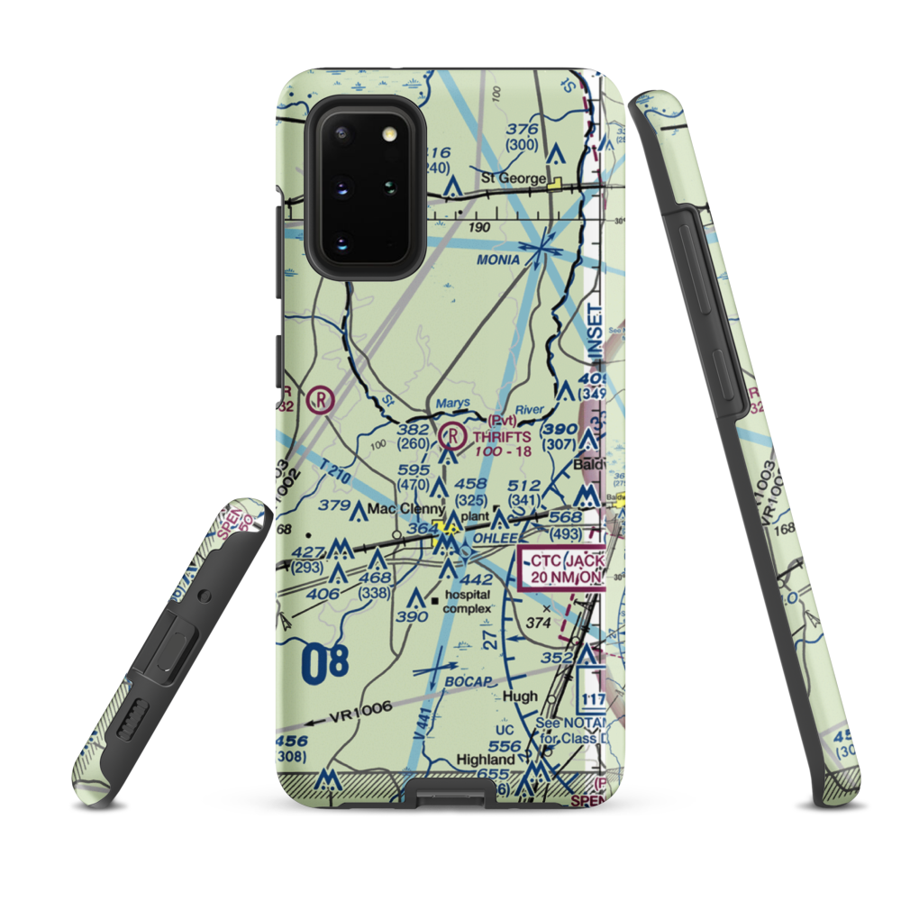 Thrifts Airport (FL11) VFR Sectional Samsung Phone Case Samsung Galaxy S20 Plus model shown