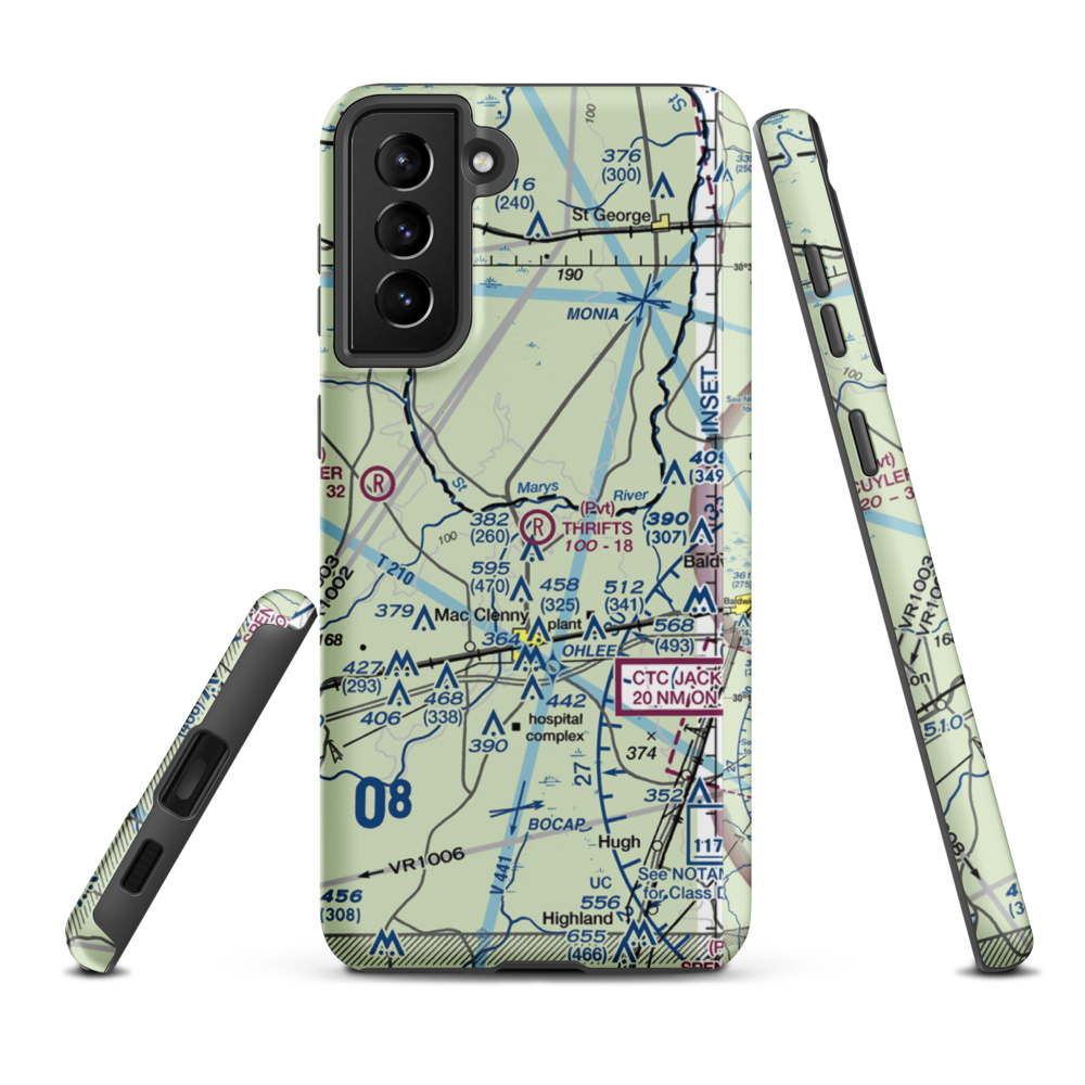 Thrifts Airport (FL11) VFR Sectional Samsung Phone Case Samsung Galaxy S21 FE model shown