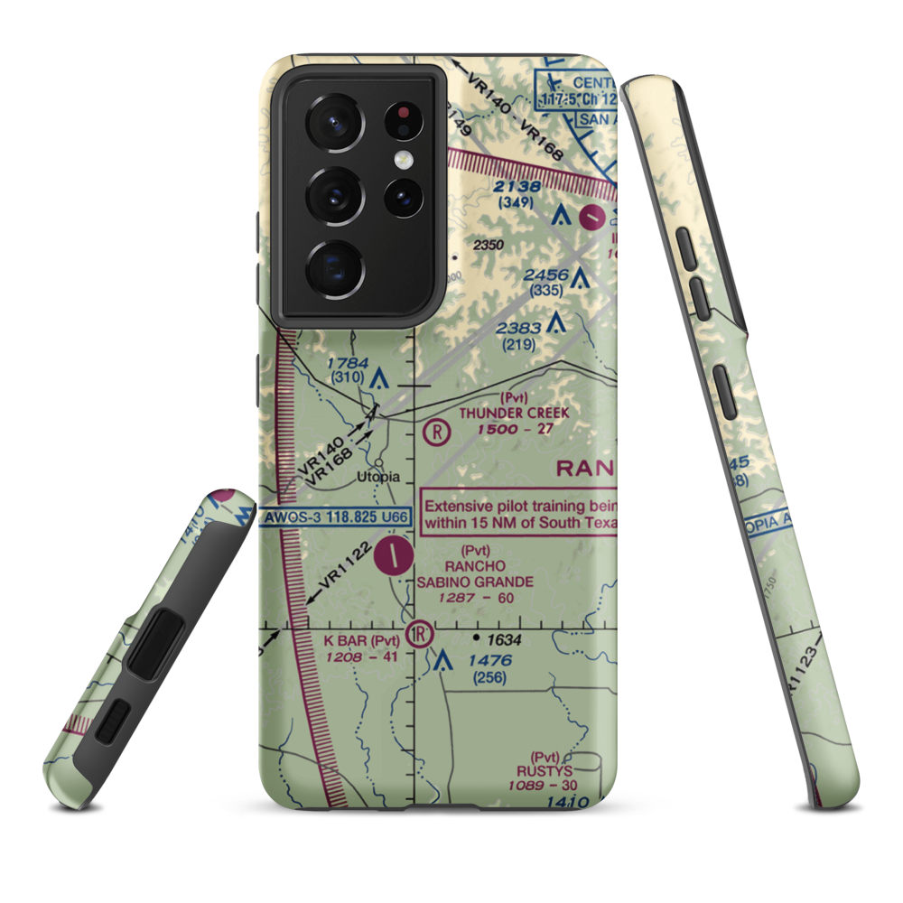 Thunder Creek Airport (95TA) VFR Sectional Samsung Phone Case Samsung Galaxy S21 Ultra model shown