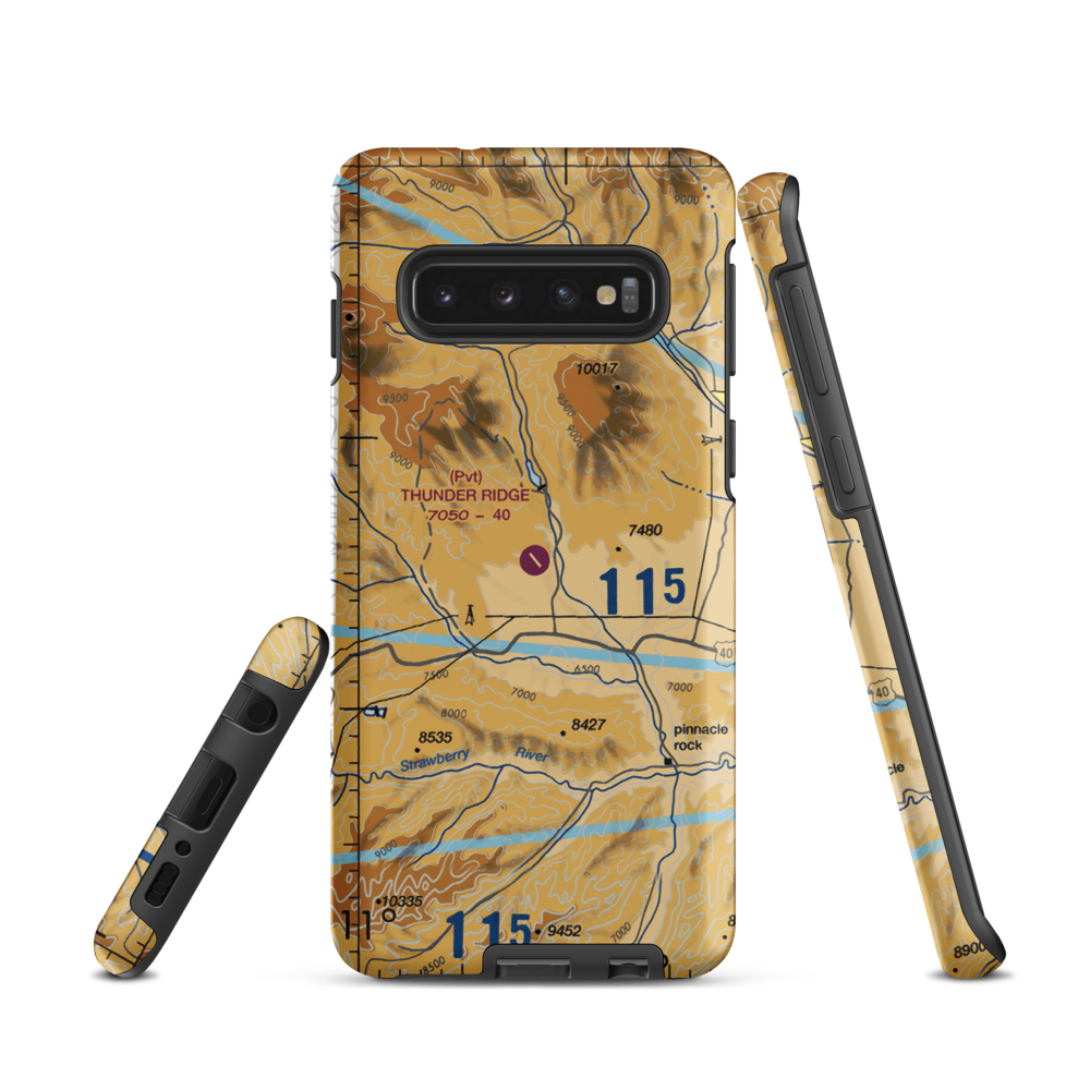 Thunder Ridge Airpark (UT83) VFR Sectional Samsung Phone Case Samsung Galaxy S10 model shown