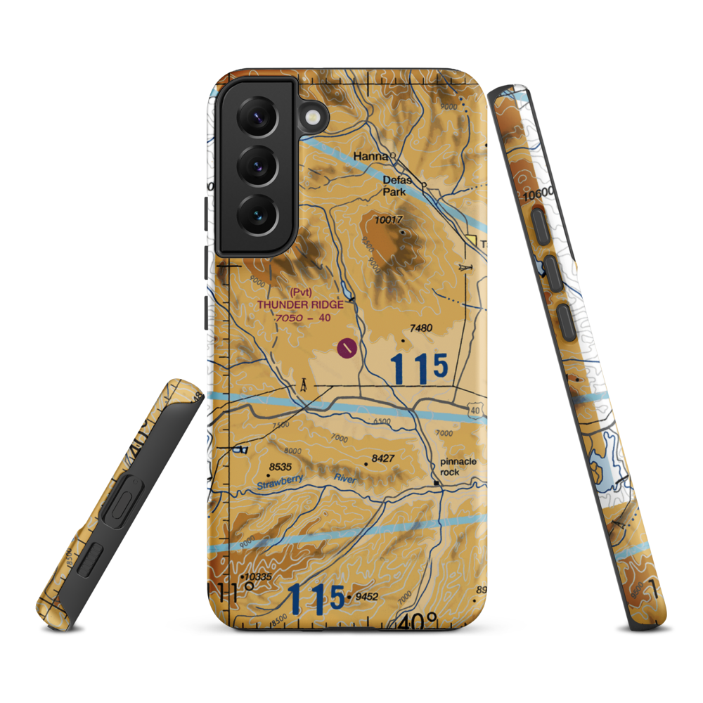 Thunder Ridge Airpark (UT83) VFR Sectional Samsung Phone Case Samsung Galaxy S22 Plus model shown