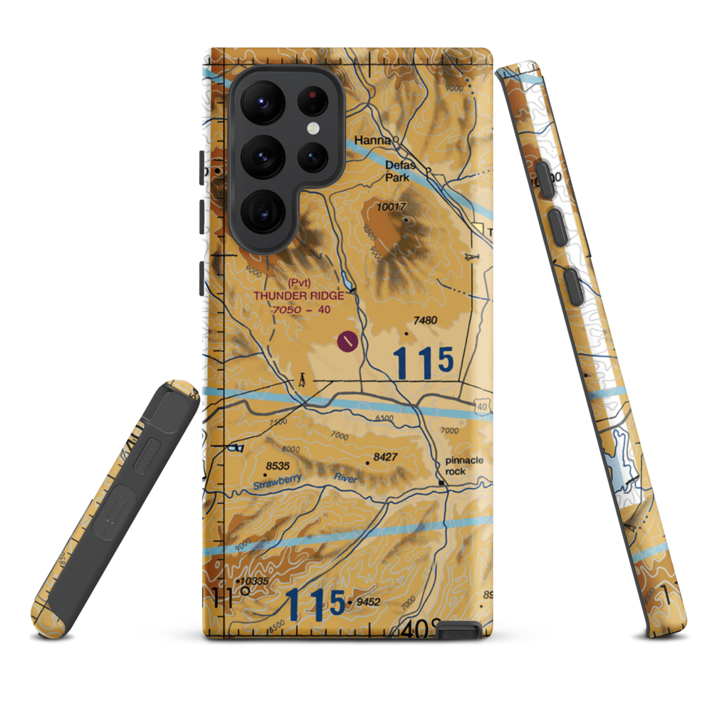 Thunder Ridge Airpark (UT83) VFR Sectional Samsung Phone Case Samsung Galaxy S22 Ultra model shown