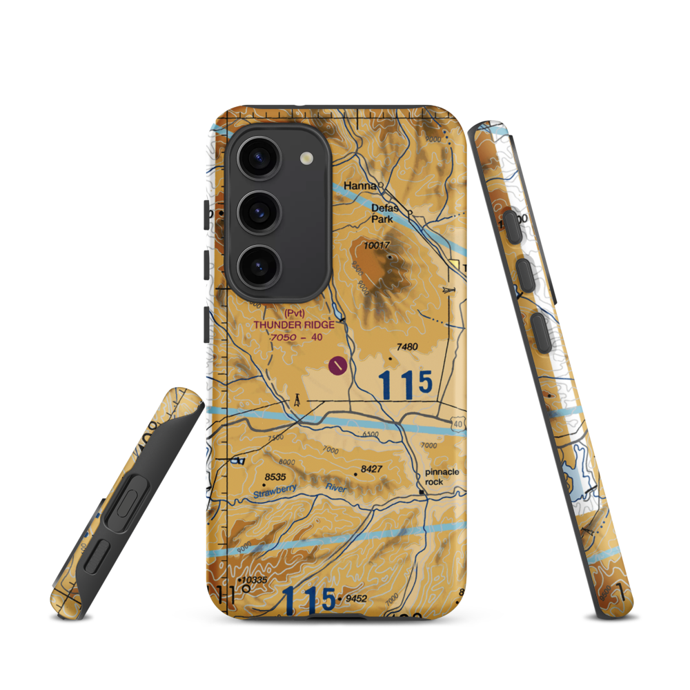 Thunder Ridge Airpark (UT83) VFR Sectional Samsung Phone Case Samsung Galaxy S23 model shown