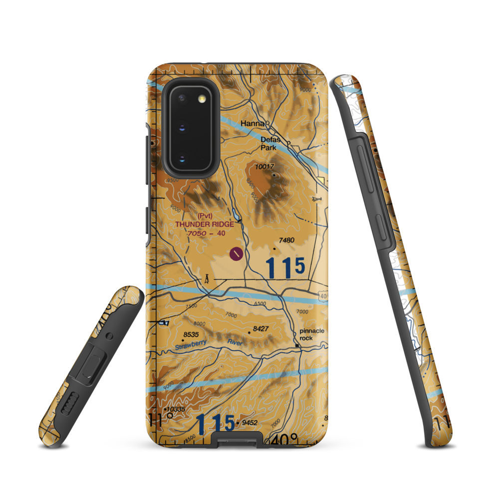 Thunder Ridge Airpark (UT83) VFR Sectional Samsung Phone Case Samsung Galaxy S20 model shown