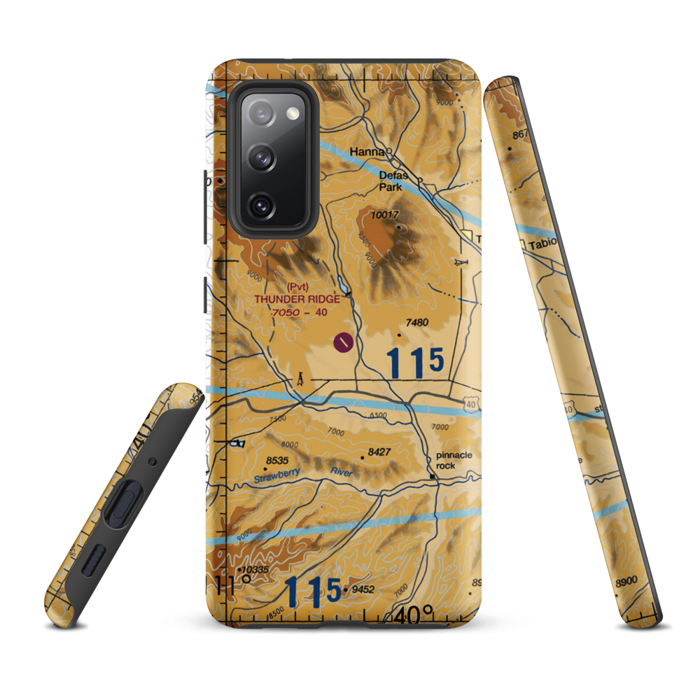 Thunder Ridge Airpark (UT83) VFR Sectional Samsung Phone Case Samsung Galaxy S20 FE model shown