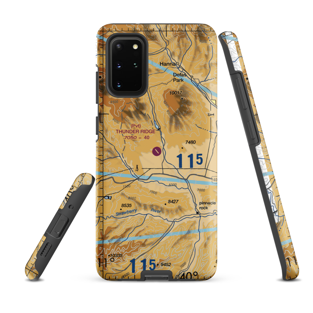 Thunder Ridge Airpark (UT83) VFR Sectional Samsung Phone Case Samsung Galaxy S20 Plus model shown