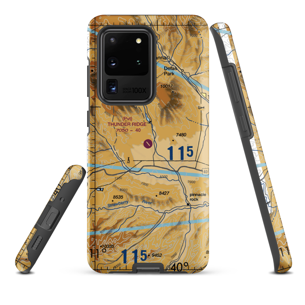 Thunder Ridge Airpark (UT83) VFR Sectional Samsung Phone Case Samsung Galaxy S20 Ultra model shown