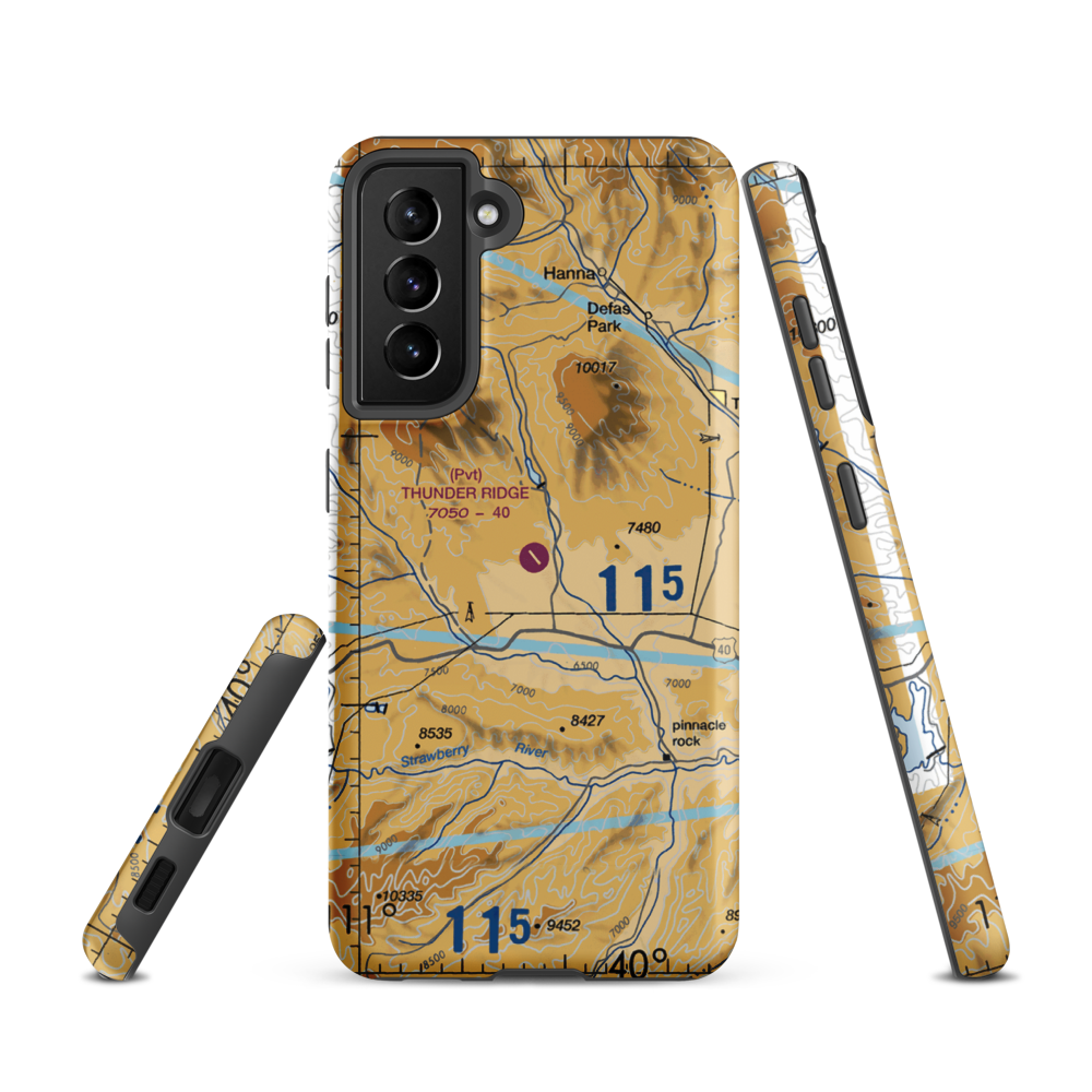 Thunder Ridge Airpark (UT83) VFR Sectional Samsung Phone Case Samsung Galaxy S21 model shown