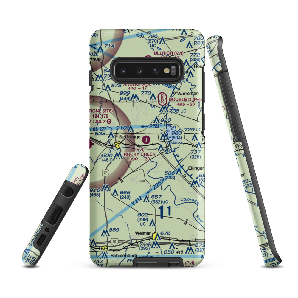 Thunderbird Southwest Airport (88TE) VFR Sectional Samsung Phone Case Samsung Galaxy S10 Plus model shown