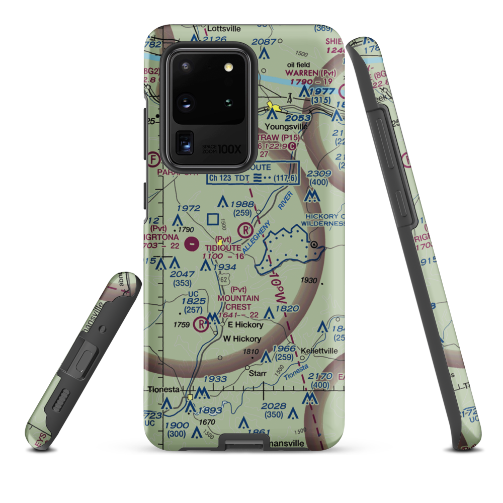Tidioute Airport (PS61) VFR Sectional Samsung Phone Case Samsung Galaxy S20 Ultra model shown