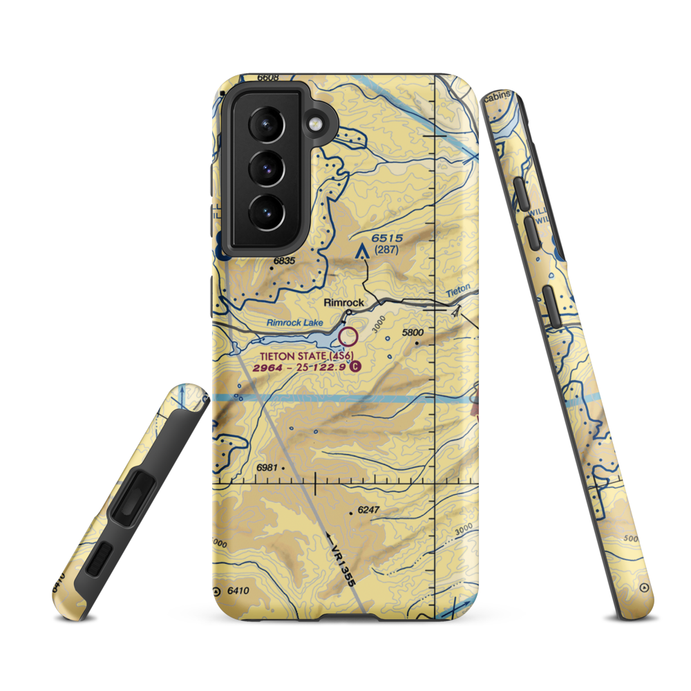 Tieton State Airport (4S6) VFR Sectional Samsung Phone Case Samsung Galaxy S21 Ultra model shown