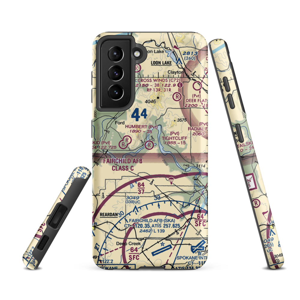 Tightcliff Airport (16WA) VFR Sectional Samsung Phone Case Samsung Galaxy S21 FE model shown