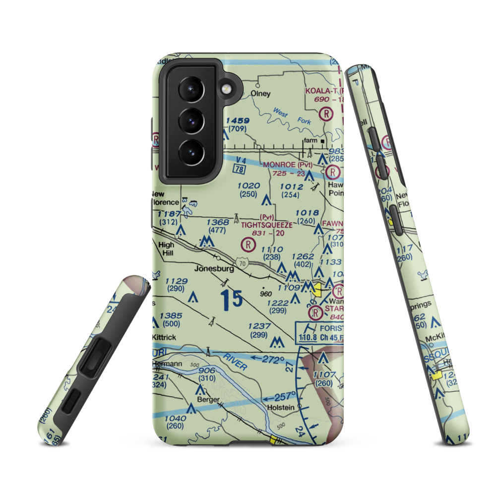 Tightsqueeze Field (55MO) VFR Sectional Samsung Phone Case Samsung Galaxy S21 FE model shown