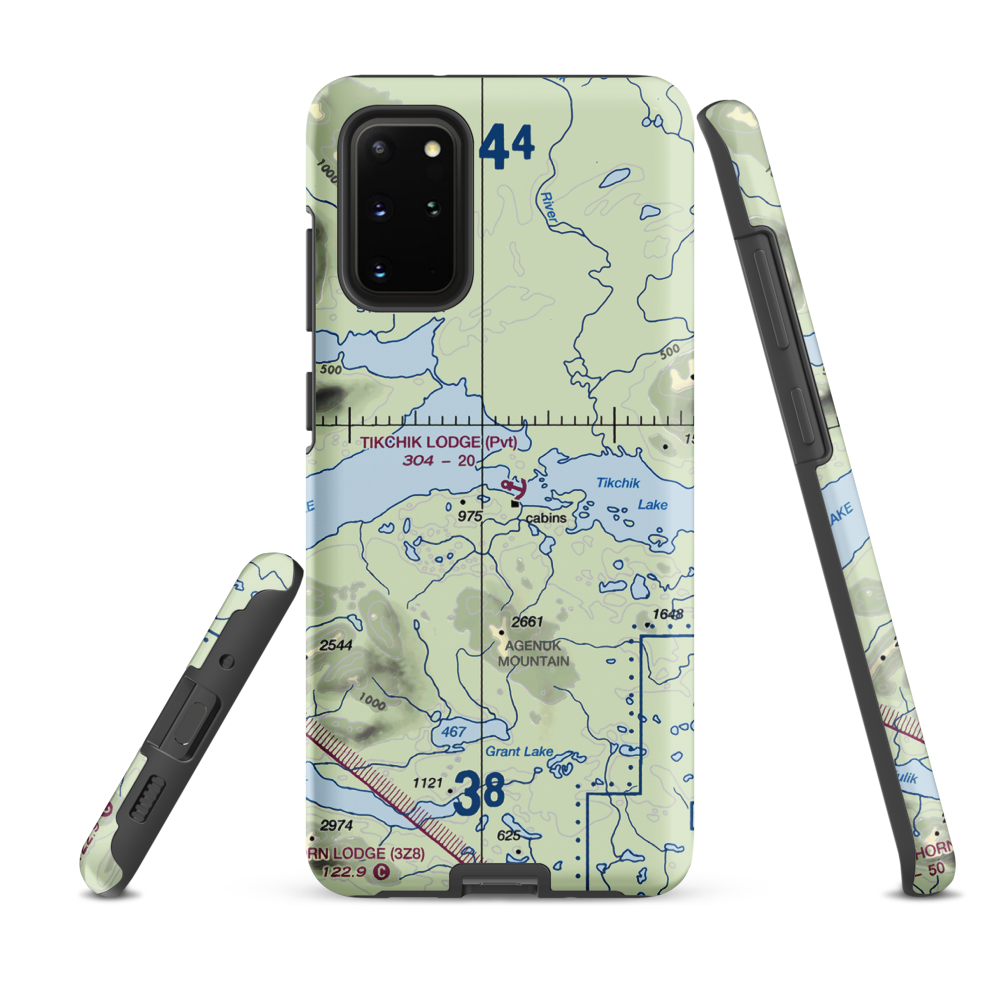 Tikchik Lodge Seaplane Base (KTH) VFR Sectional Samsung Phone Case Samsung Galaxy S20 Plus model shown