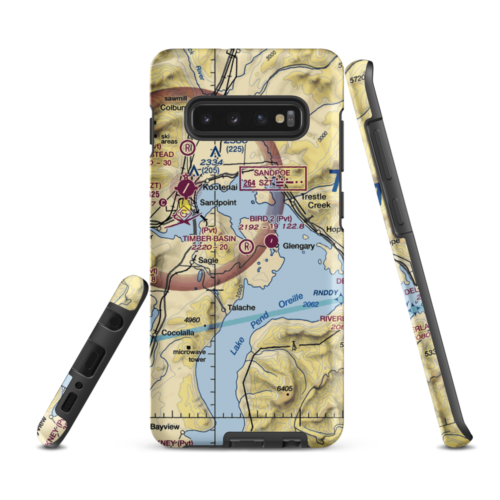 Timber Basin Airpark Inc Airport (ID24) VFR Sectional Samsung Phone Case Samsung Galaxy S10 Plus model shown