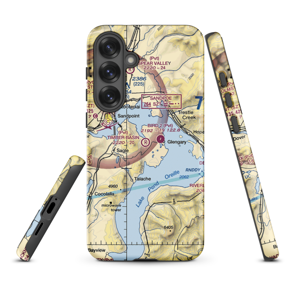 Timber Basin Airpark Inc Airport (ID24) VFR Sectional Samsung Phone Case Samsung Galaxy S25 Plus model shown