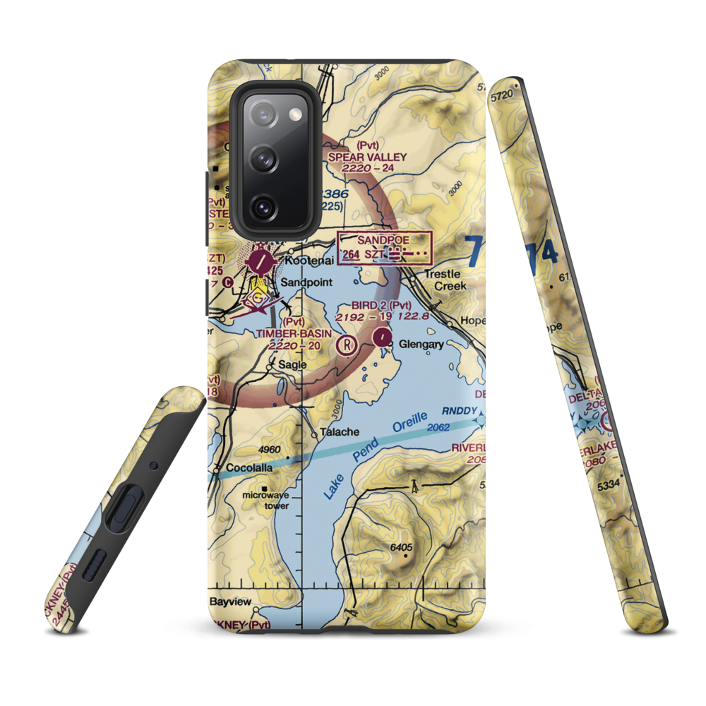 Timber Basin Airpark Inc Airport (ID24) VFR Sectional Samsung Phone Case Samsung Galaxy S20 FE model shown