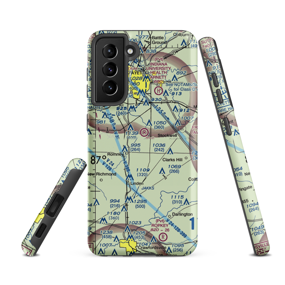 Timber House Airport (31IN) VFR Sectional Samsung Phone Case Samsung Galaxy S21 FE model shown