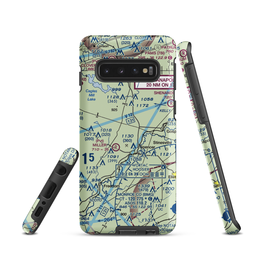 Timber Trails Airport (II25) VFR Sectional Samsung Phone Case Samsung Galaxy S10 model shown