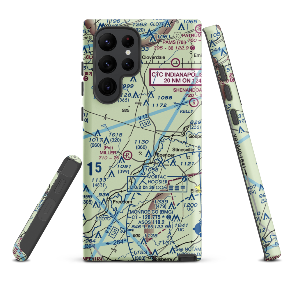 Timber Trails Airport (II25) VFR Sectional Samsung Phone Case Samsung Galaxy S22 Ultra model shown