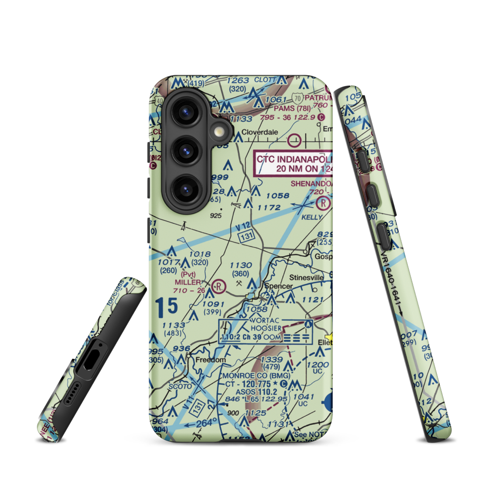 Timber Trails Airport (II25) VFR Sectional Samsung Phone Case Samsung Galaxy S24 model shown