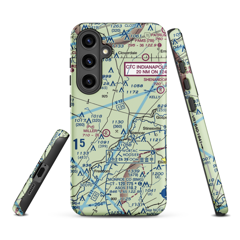 Timber Trails Airport (II25) VFR Sectional Samsung Phone Case Samsung Galaxy S24 Plus model shown