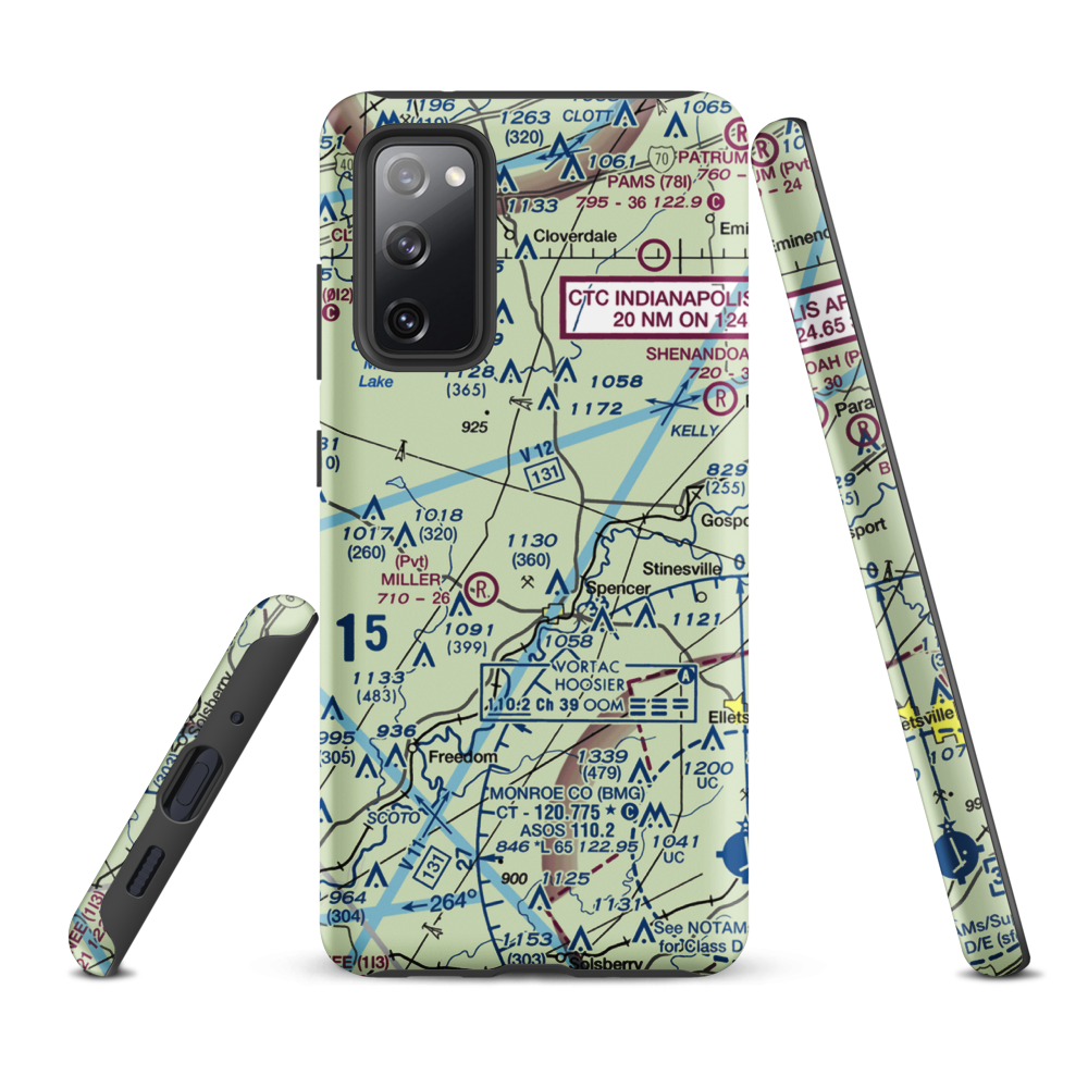 Timber Trails Airport (II25) VFR Sectional Samsung Phone Case Samsung Galaxy S20 FE model shown