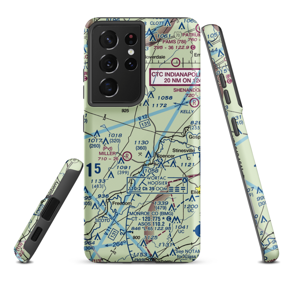 Timber Trails Airport (II25) VFR Sectional Samsung Phone Case Samsung Galaxy S21 Ultra model shown