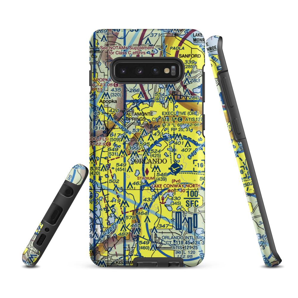 Timberlachen Seaplane Base (12FL) VFR Sectional Samsung Phone Case Samsung Galaxy S10 Plus model shown