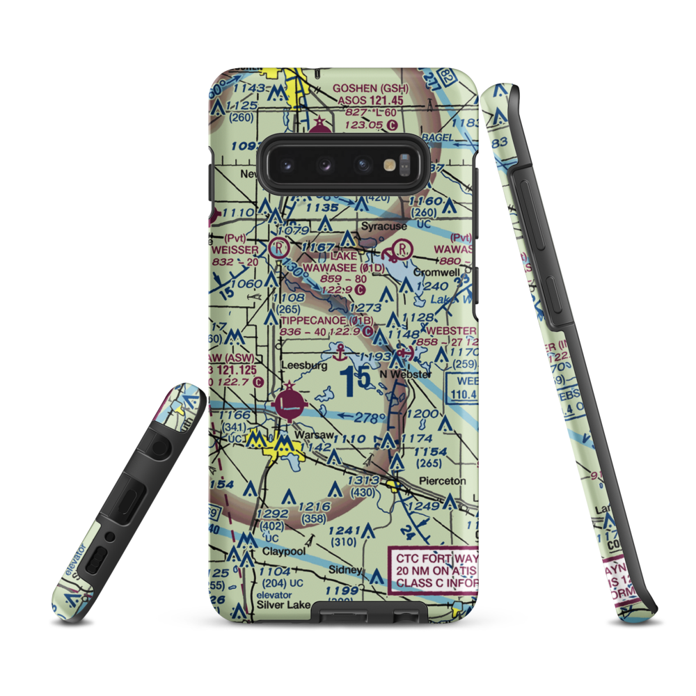 Tippecanoe Seaplane Base (01B) VFR Sectional Samsung Phone Case Samsung Galaxy S10 Plus model shown