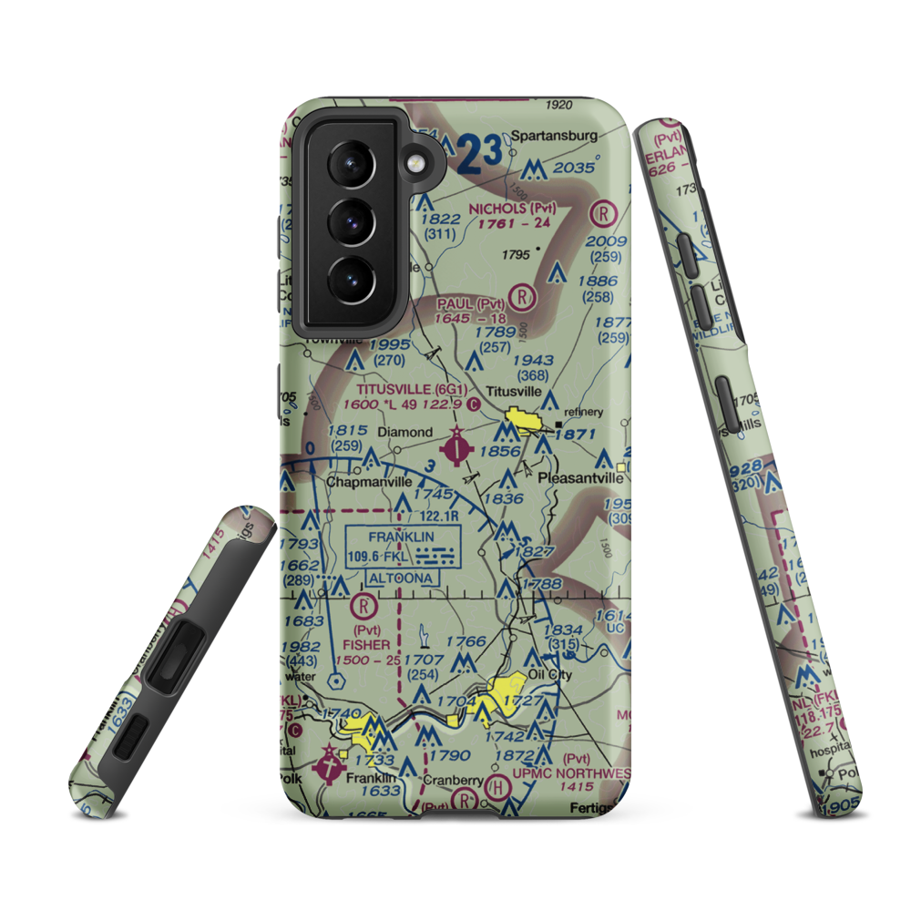 Titusville Airport (6G1) VFR Sectional Samsung Phone Case Samsung Galaxy S21 FE model shown