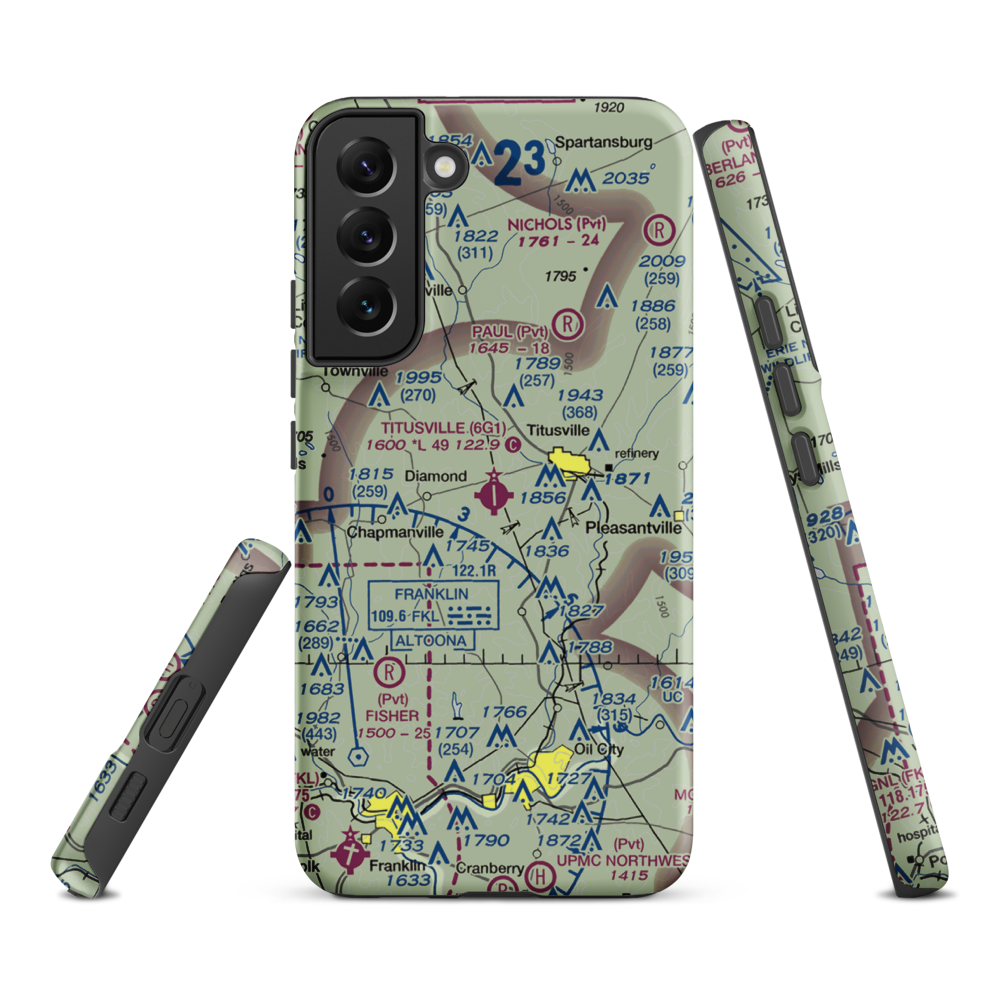 Titusville Airport (6G1) VFR Sectional Samsung Phone Case Samsung Galaxy S22 Plus model shown