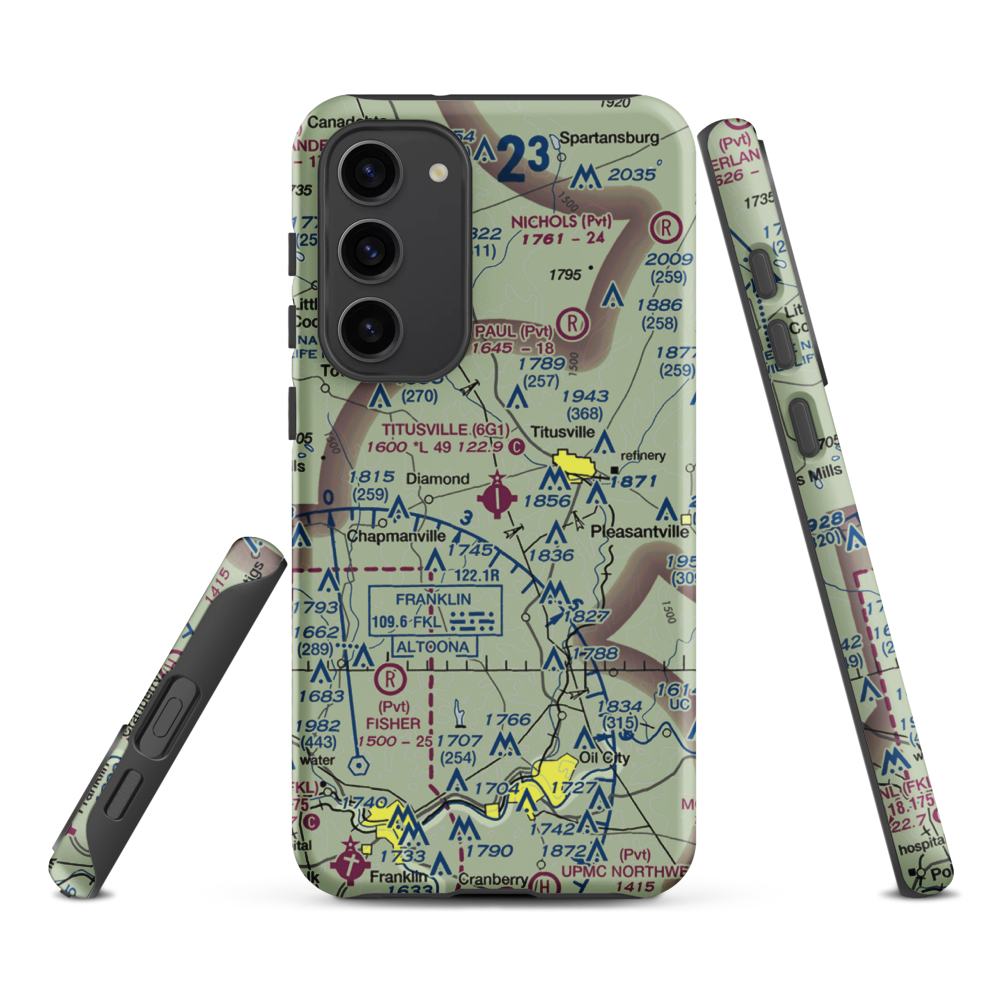 Titusville Airport (6G1) VFR Sectional Samsung Phone Case Samsung Galaxy S23 Plus model shown
