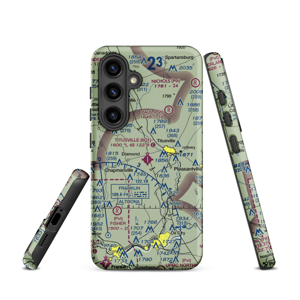 Titusville Airport (6G1) VFR Sectional Samsung Phone Case Samsung Galaxy S24 model shown