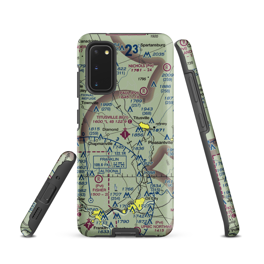 Titusville Airport (6G1) VFR Sectional Samsung Phone Case Samsung Galaxy S20 model shown