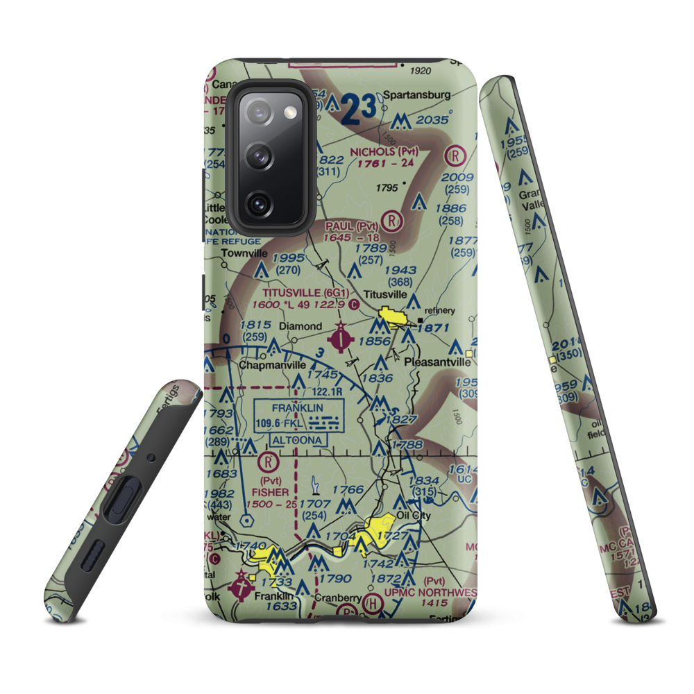 Titusville Airport (6G1) VFR Sectional Samsung Phone Case Samsung Galaxy S20 FE model shown
